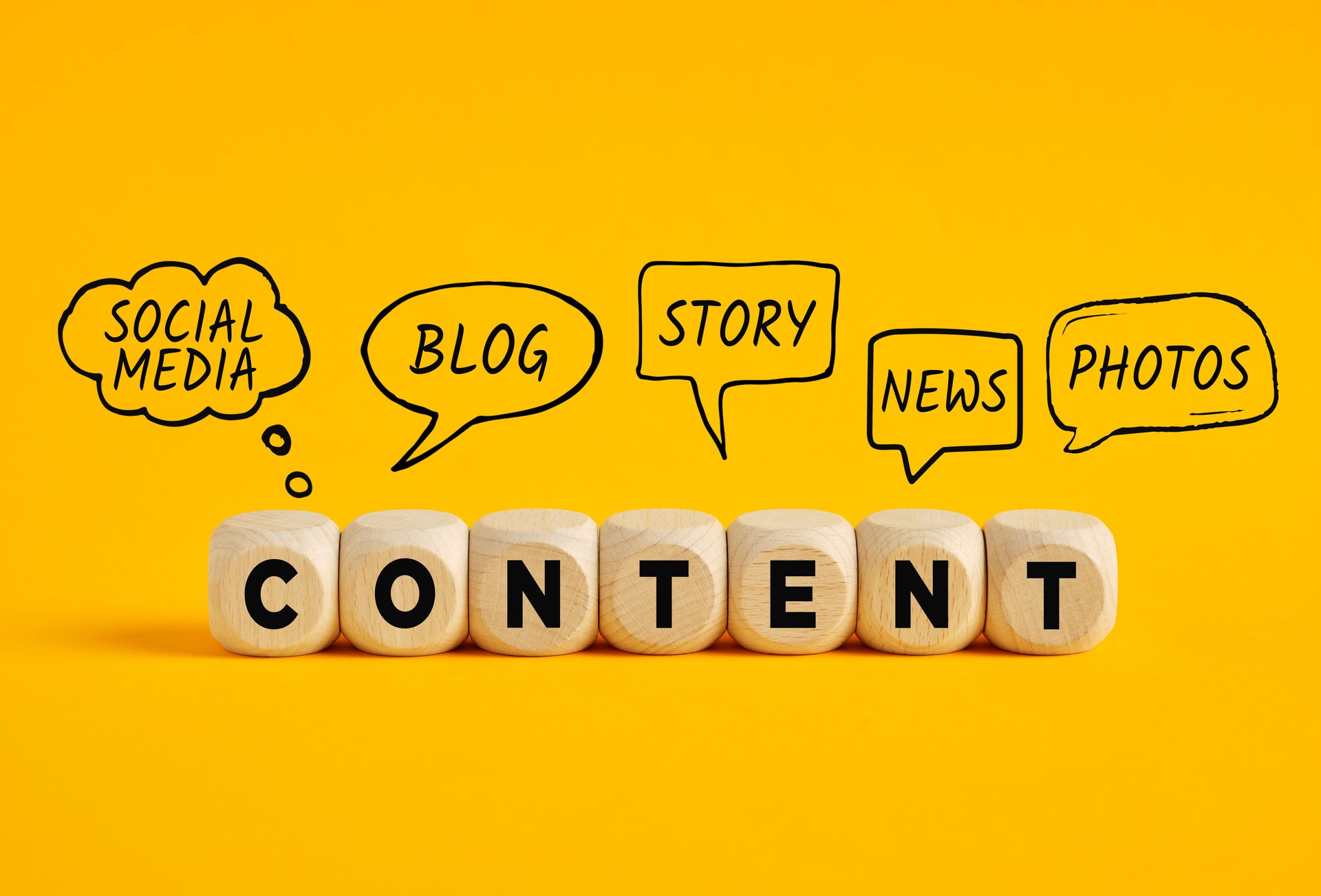 Content creating for social media, blog, story, news and photos sharing